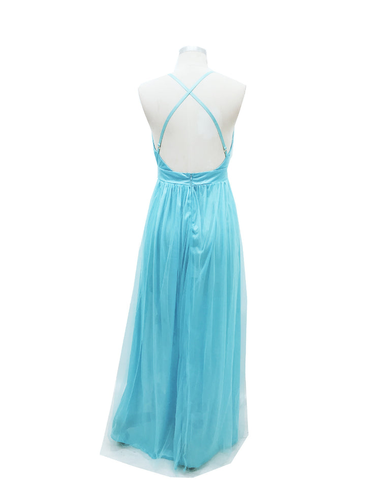 Women Explosion Style Mesh Sling Long Dress