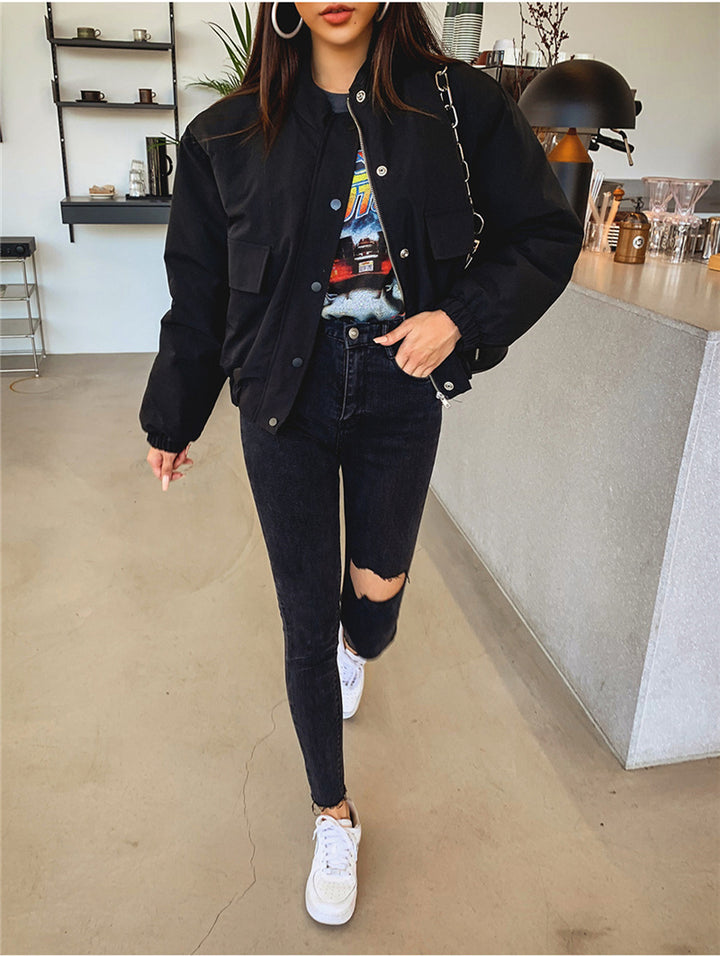 Raw-edge ripped high-waisted jeans