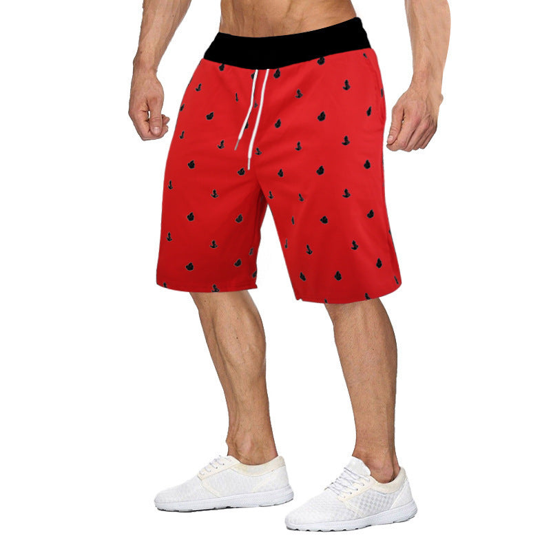 Men's Lightweight Quick Dry Beach Print Shorts