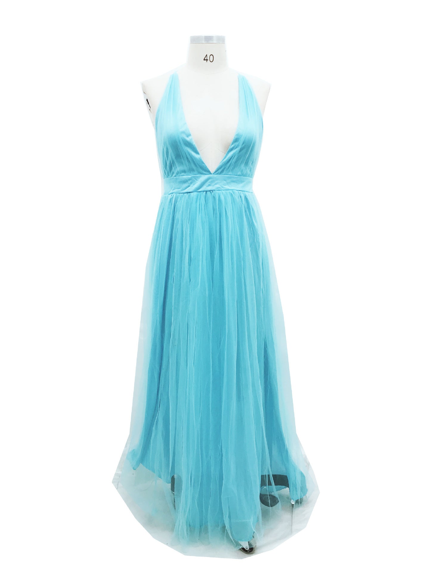 Women Explosion Style Mesh Sling Long Dress
